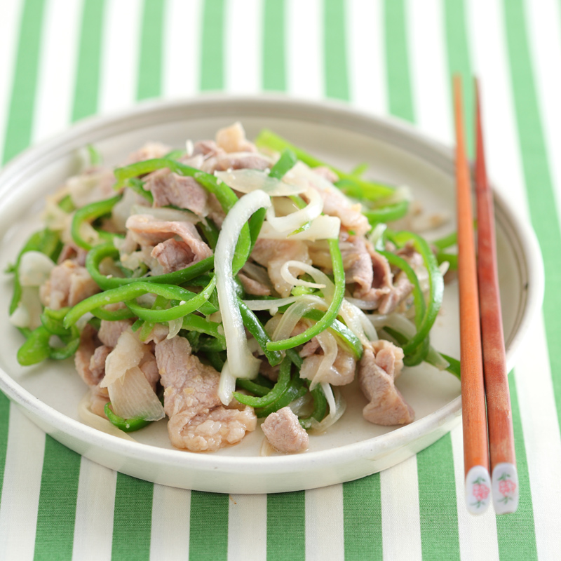 「ピーマンと豚肉のしょうが炒め」