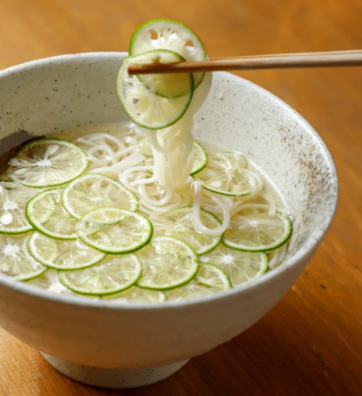 「壱兆庵」のすだちそうめん