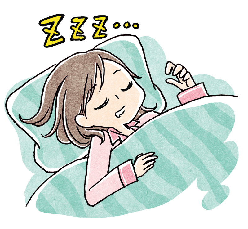 良く眠っている女性