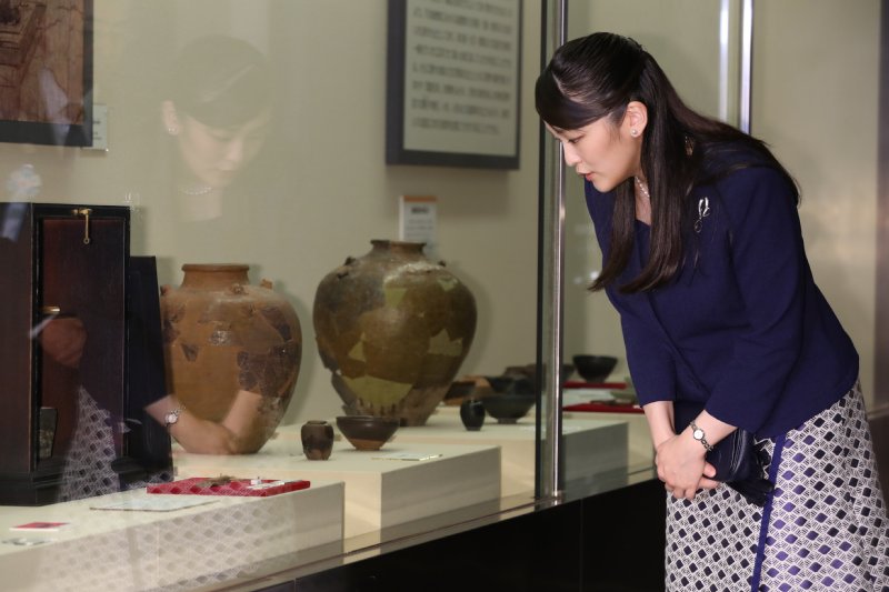 遺跡や出土品を熱心に見て回られた眞子さま