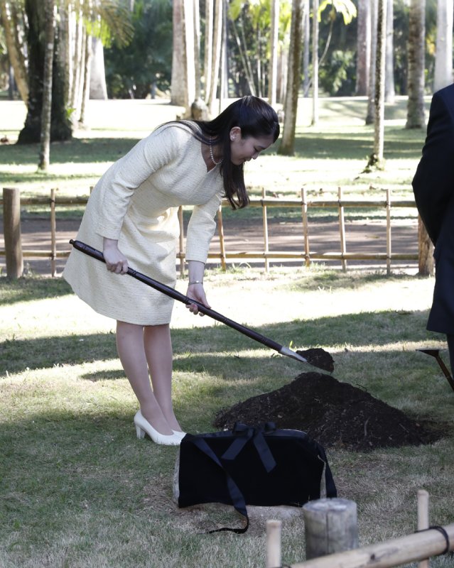 リオデジャネイロ植物園で植樹される眞子さま