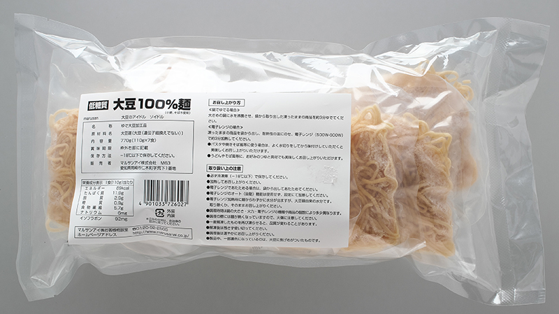 『大豆100％麺 ソイドル』のパッケージ写真