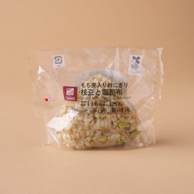 『もち麦入りおにぎり 枝豆と塩昆布』（ローソン）125円（税込）