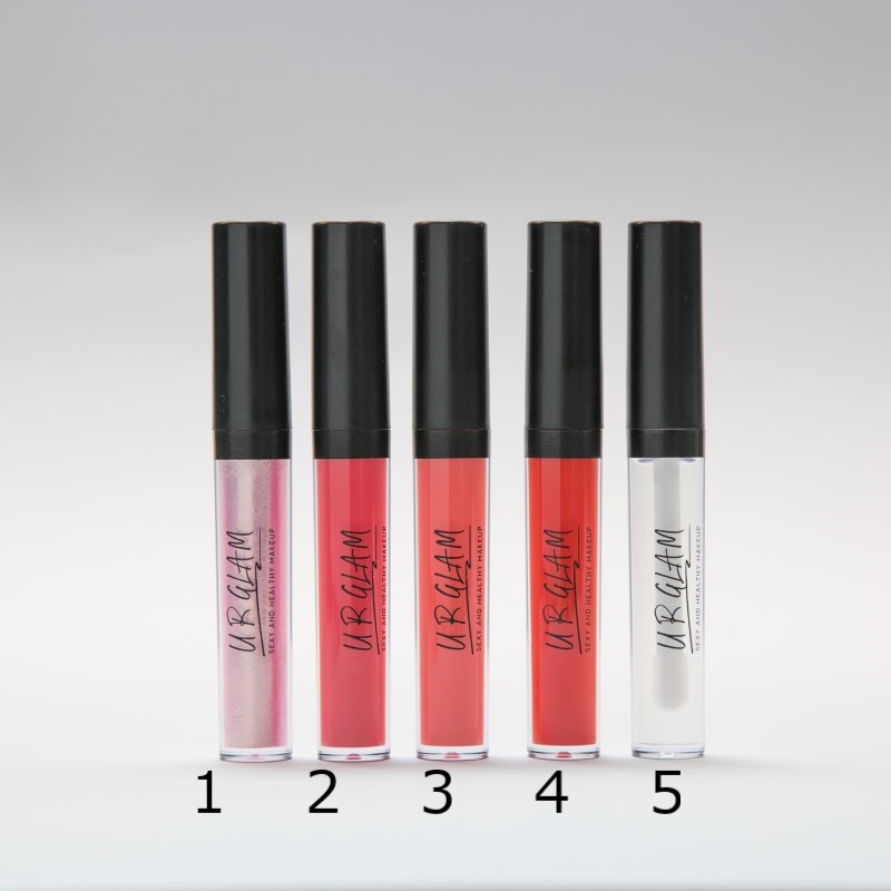 『UR GLAM SHEER LIP GLOSS（ユーアーグラム シアー リップグロス』（全5色）【1】『シャイニーピンク』【2】『ローズピンク』【3】『ピンクベージュ』【4】『レッド』【5】『シャイニークリア』