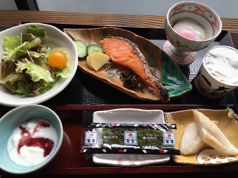 宿泊した民宿での朝食メニュー