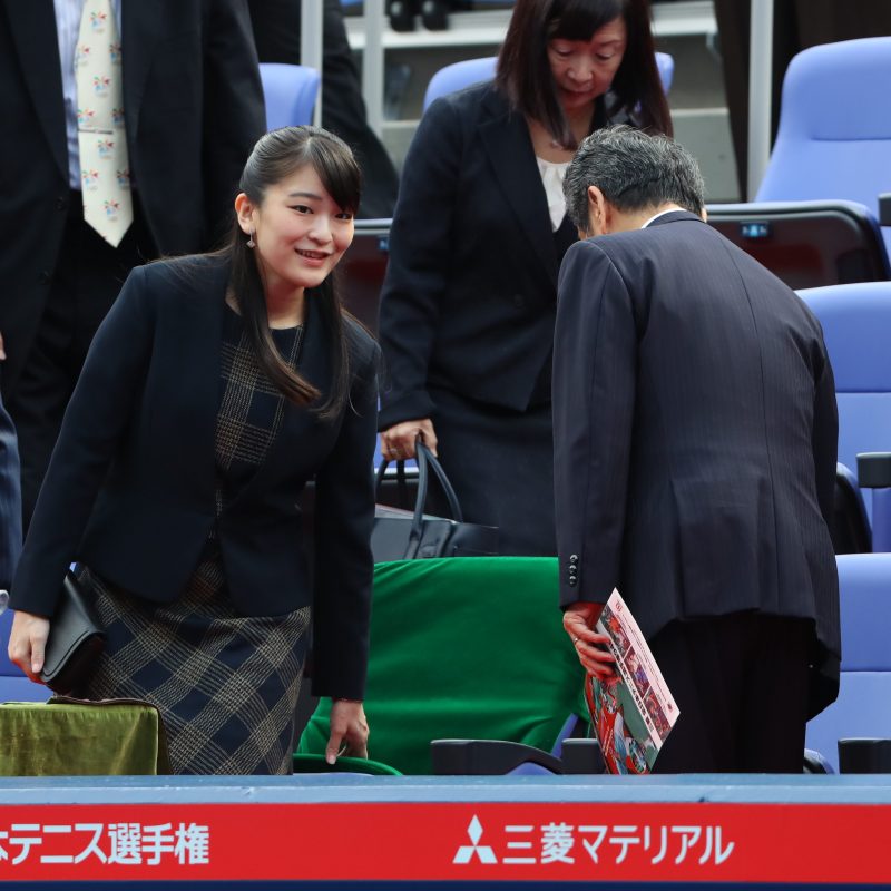 テニスの東京五輪・パラリンピックのテスト大会を兼ねた三菱全日本選手権の最終日が11月3日、東京・有明コロシアムで行われ、観戦される眞子さま