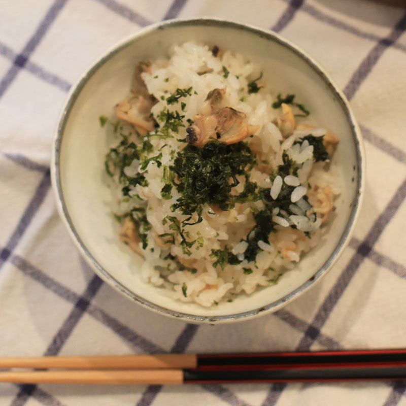 市橋有里がレシピ考案した「あさりとあおさ海苔の炊き込みご飯」