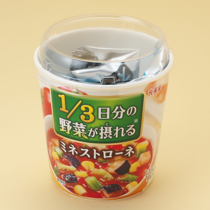 『1/3日分の野菜が摂れる　ミネストローネ』(丸美屋食品) 160円（税抜・編集部調べ）