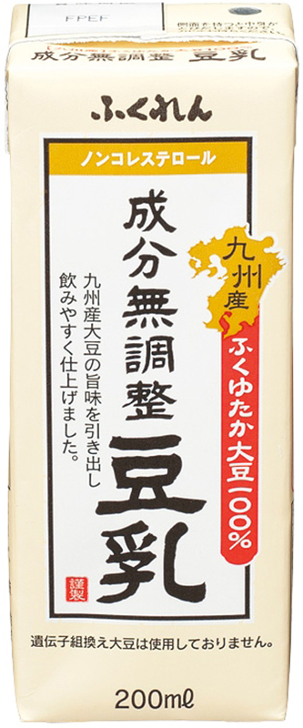 九州産ふくゆたか大豆成分無調整豆乳