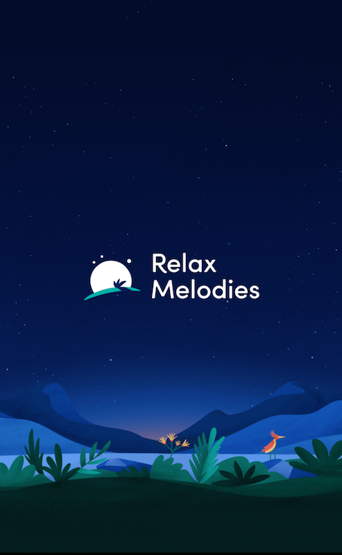 睡眠アプリ「Relax Melodies」のトップ画面