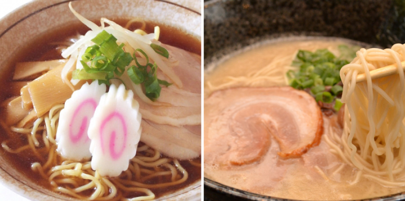 しょうゆラーメンととんこつラーメン