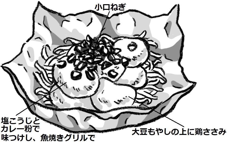 大豆もやしのホイル蒸し