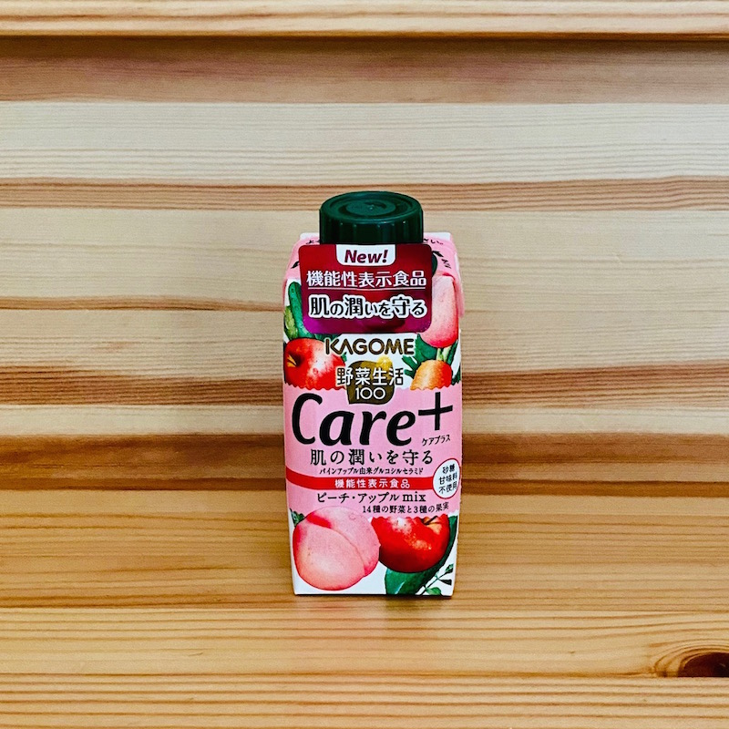 『野菜生活100　Care＋ ピーチ・アップルmix』（カゴメ）148円（税抜・編集部調べ）