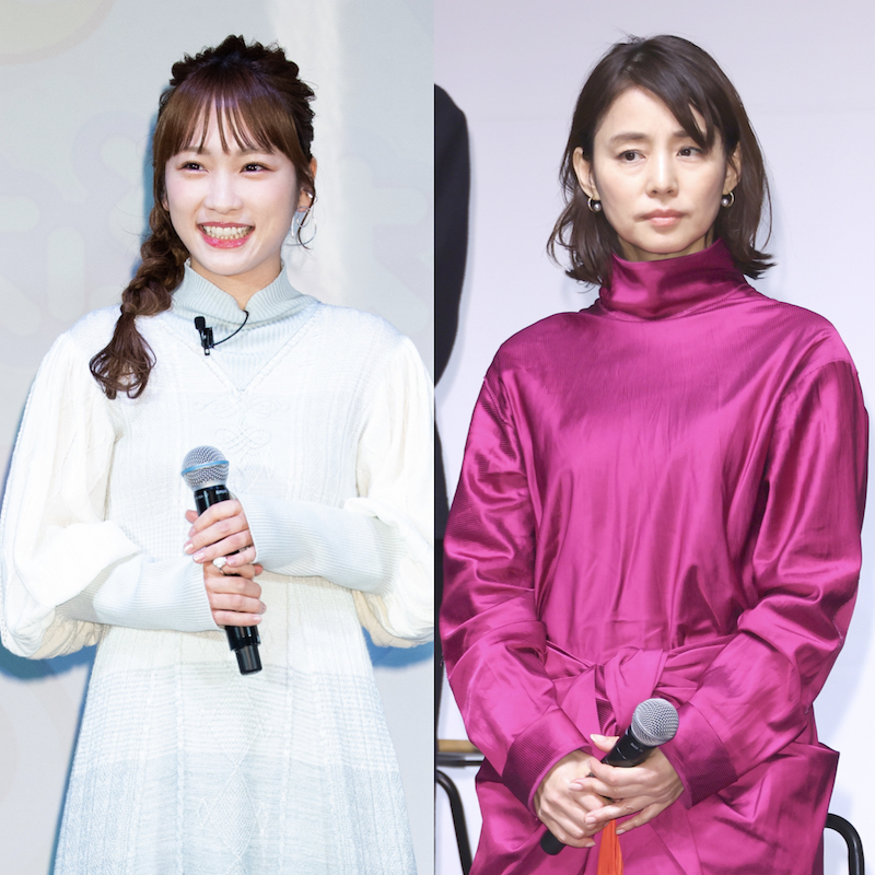 石田ゆり子は鮮やかピンク、川栄李奈は甘系ブルー｜女優4人が寒色