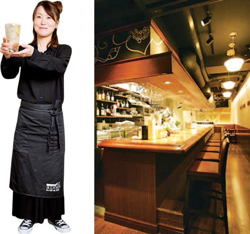 『The Grill & Bar 道玄坂ハイボール』の店内とオーナー・青木圭子さん『The Grill & Bar 道玄坂ハイボール』オーナー・青木圭子さん