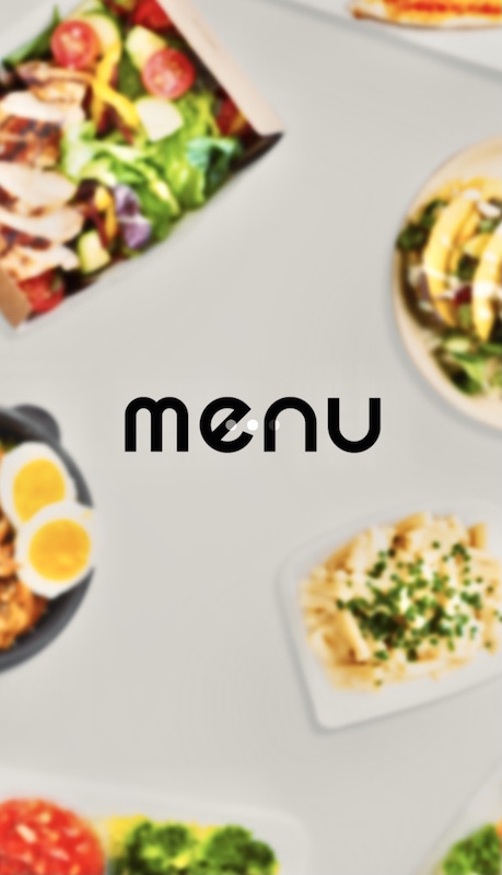 アプリ「menu」のトップ画面