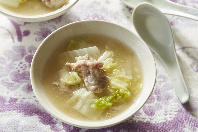 豚肉と白菜の中華風とろみスープ