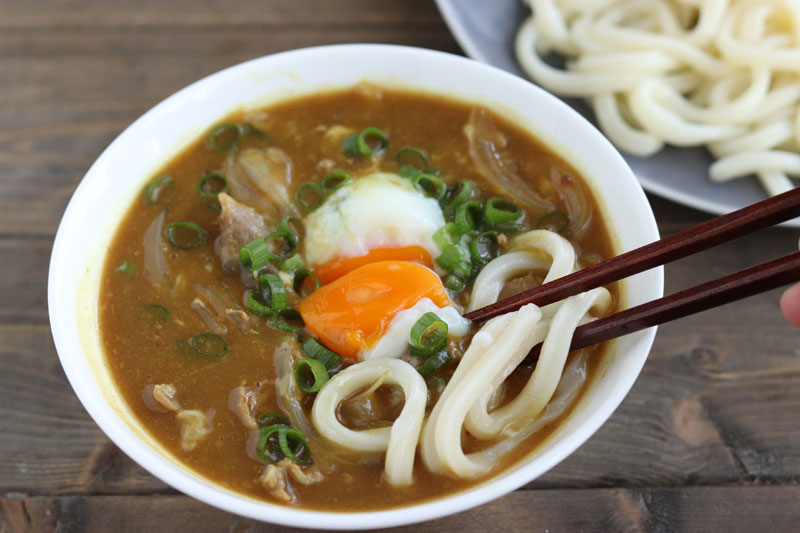 もあいかすみがレシピ考案したカレーつけうどん