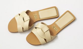 スペイン発送 ZARA 花柄フラットレザーサンダル 上品カジュアル R50fashion2-328x197.jpg