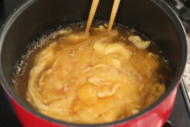 もあいかすみがレシピ考案した「酸辣湯うどん」