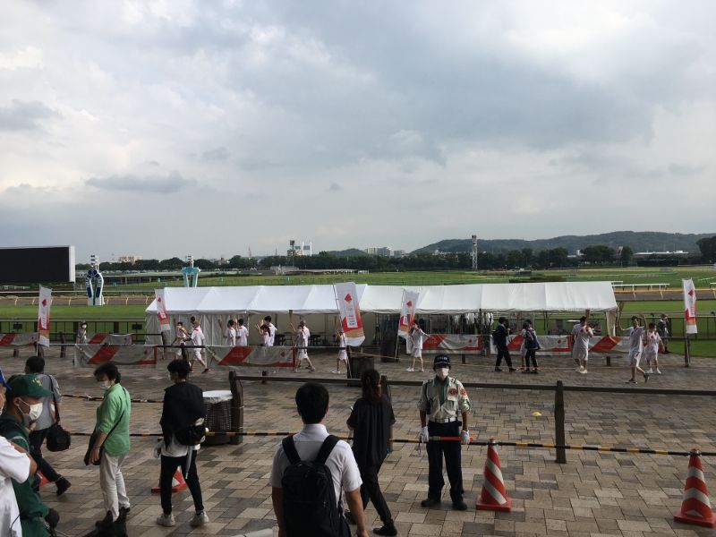 トーチキスが行われた東京競馬場