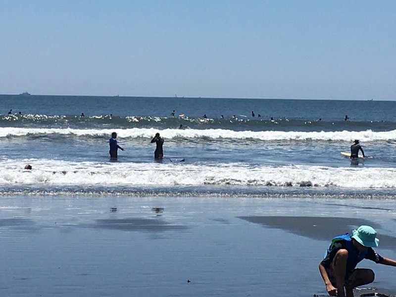 鵠沼海岸ではサーフィンをする人も