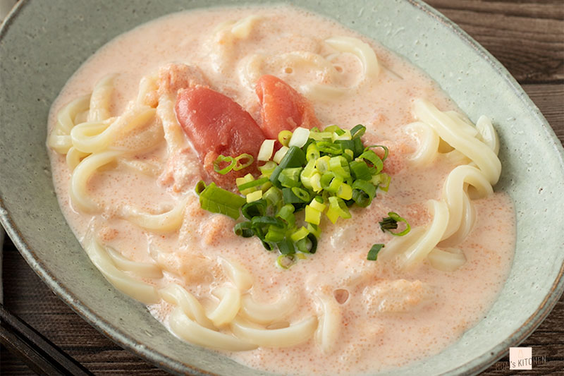 もあいかすみさんがレシピ考案した明太クリームうどん