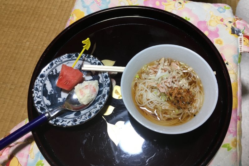 うどんを完食