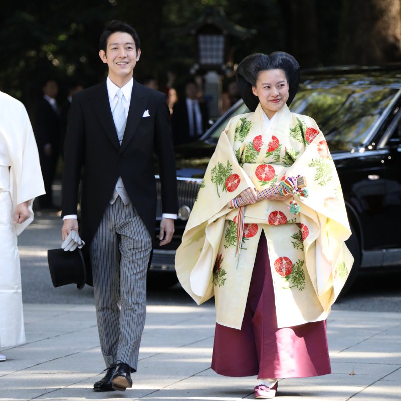 絢子さんの衣装は代々受け継がれてきたもの（Ph／JMPA）