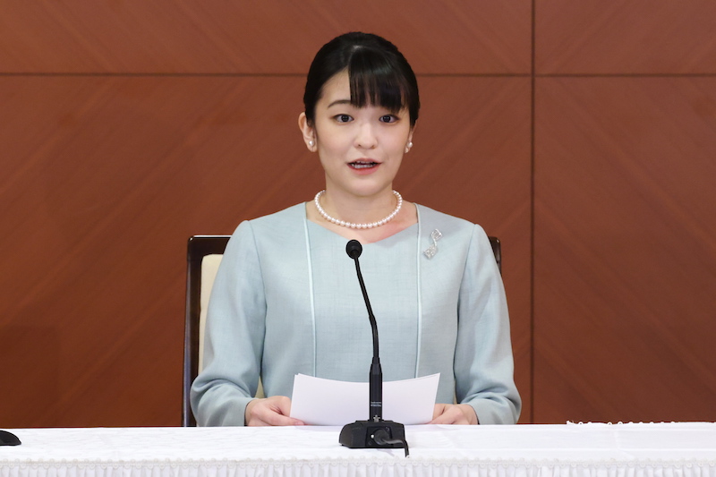 婚約内定会見から今日までの思いなどを語る眞子さん（Ph／JMPA）