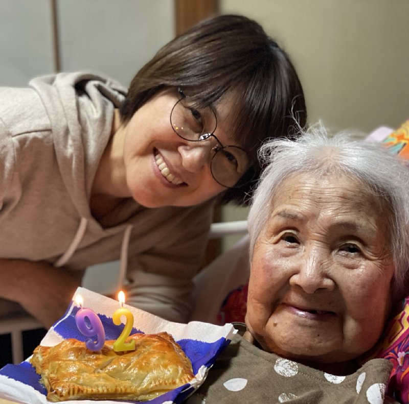 母親の92歳バースデーをお祝い