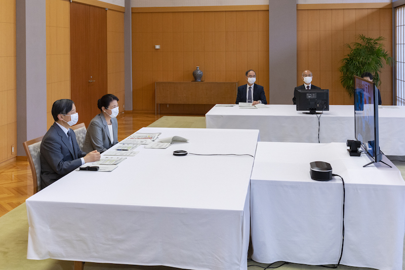 東日本大震災復興状況について、オンラインにて視察される天皇皇后両陛下