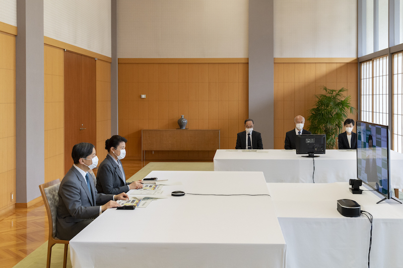 2021年3月、岩手県の陸前高田市の復興状況などをオンラインにて視察された天皇皇后両陛下