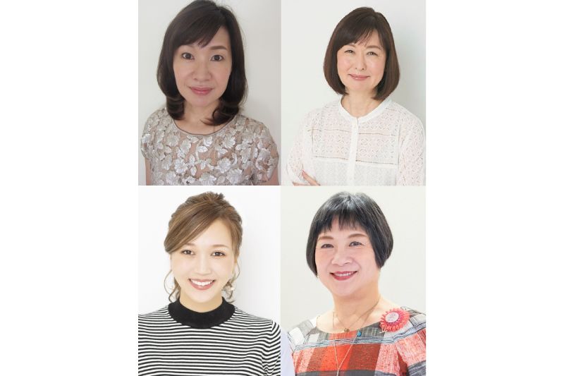 （上段左から時計回りに）美容コメンテーター・植村朗子さん、美容ジャーナリスト・倉田真由美さん、美容ジャーナリスト・山崎多賀子さん、ヘア＆メイクアップアーティスト・輝・ナディアさん