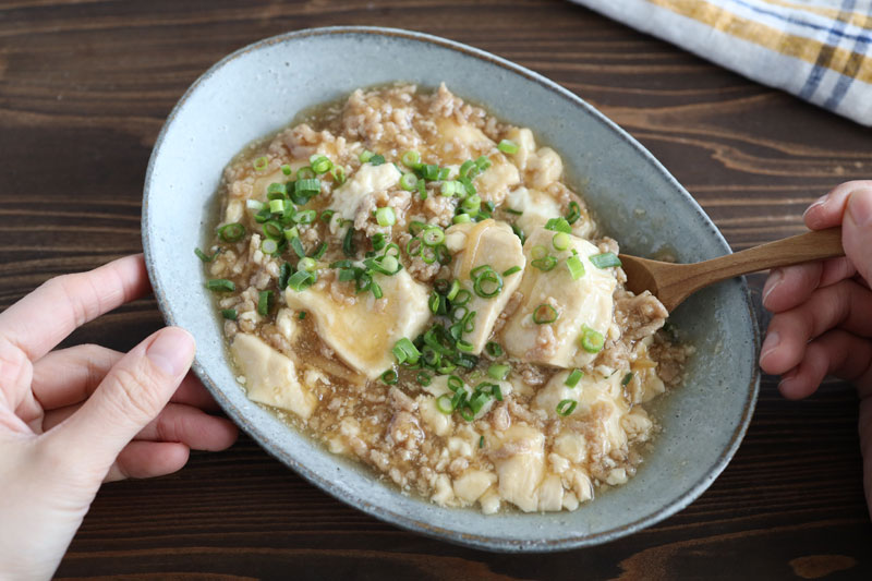 とろ～り絶品！簡単に作れる「極上 豆腐の鶏そぼろあん」