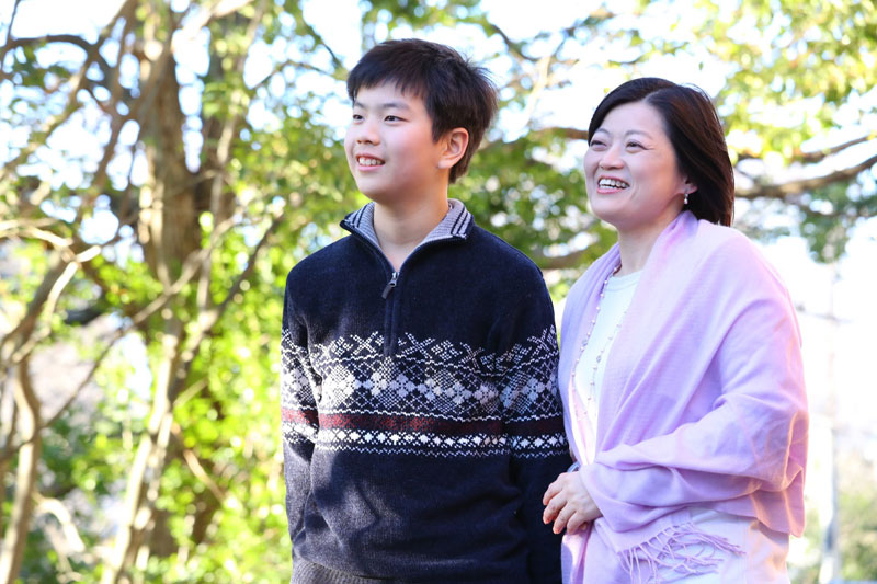 村田和子さんと息子さん