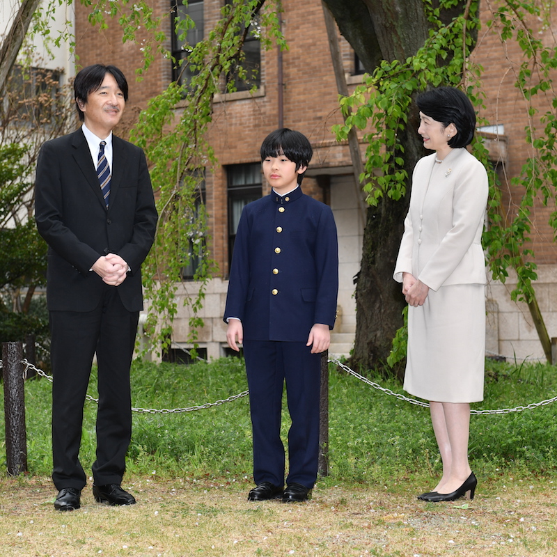 学ラン姿がお似合いの悠仁さま（2019年4月8日、Ph／JMPA）