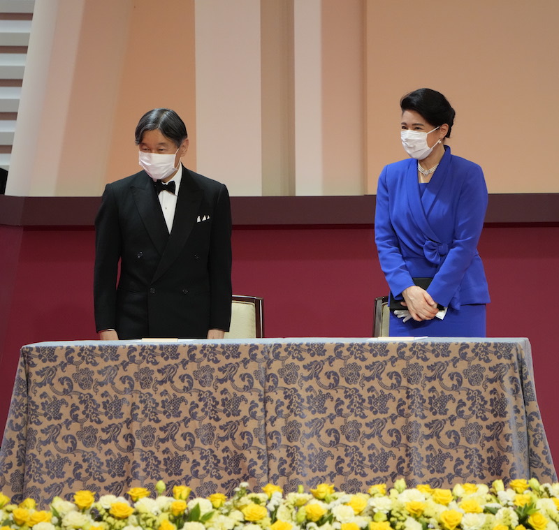 鮮やかなロイヤルブルーがお似合いの雅子さま（2022年4月13日、Ph／JMPA）