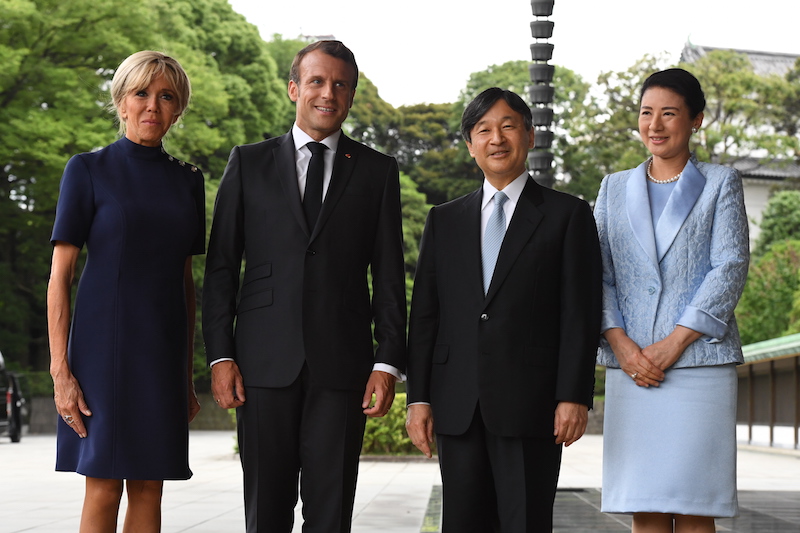 2019年6月27日、マクロン仏大統領とブリジット夫人とのご会談、昼食会でおもてなしをされた天皇陛下と雅子さま