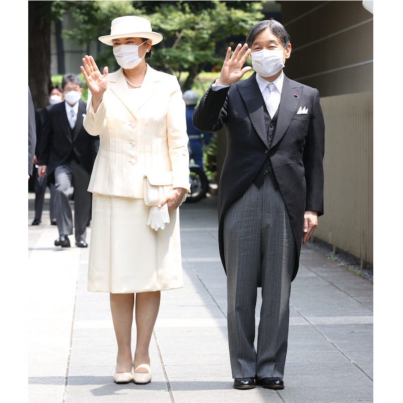 6月20日、東京都台東区の日本芸術院会館で開かれた「第78回日本芸術院授賞式」にご出席の天皇皇后両陛下