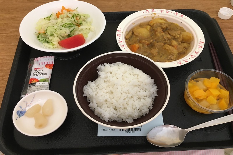 入院中の食事。食べていても”可能性”のことばかり…