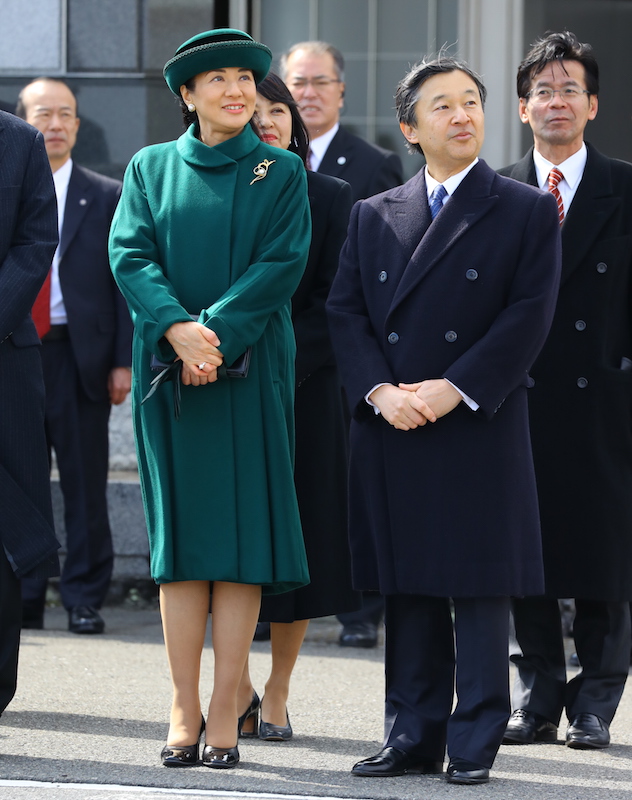 コートと帽子の色を合わせることでぐっとおしゃれ感が倍増（2017年2月28日、Ph／JMPA）