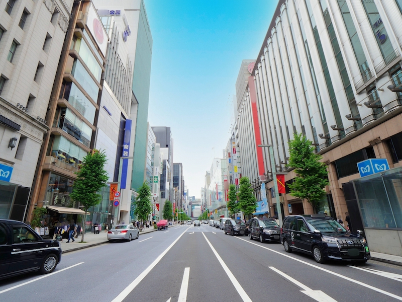 銀座の道路