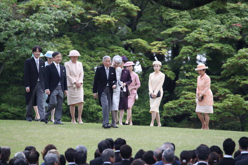 ピンクがかったベージュが明るい印象（2018年4月25日、Ph／JMPA）