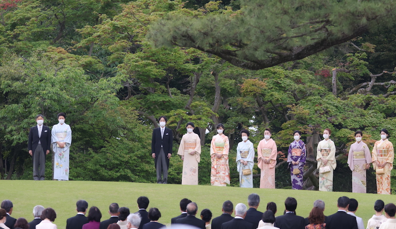 女性皇族の方々は色とりどりの和服姿（2023年5月11日、Ph／JMPA）