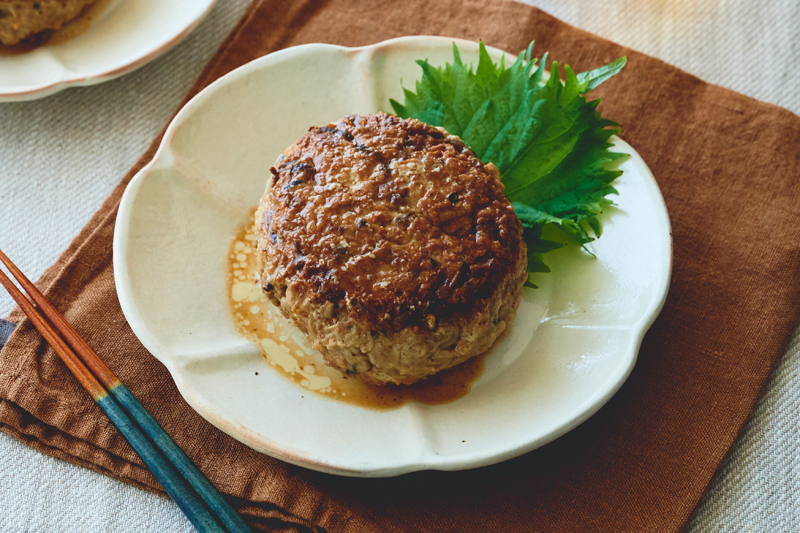 しいたけのおかかハンバーグ