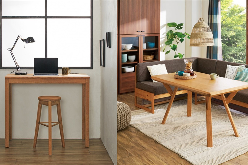 こたつ こたつテーブル ウイスキー蒸留所から再利用された樽材オーク天然木こたつ 120×75cm 501812