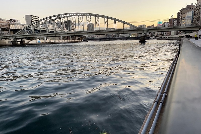 インタビューした時、森永さんの顔色が気になった（写真は時々ウォーキングしている隅田川）