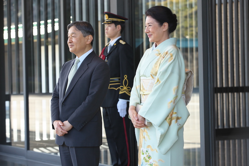 雅子さまはやや高めのアップスタイルがより爽やか（2024年2月9日、Ph／JMPA）