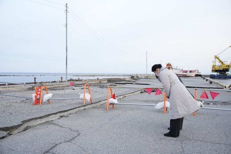 2度、異なる方角に深く頭を下げられた（2024年3月22日、Ph／JMPA）